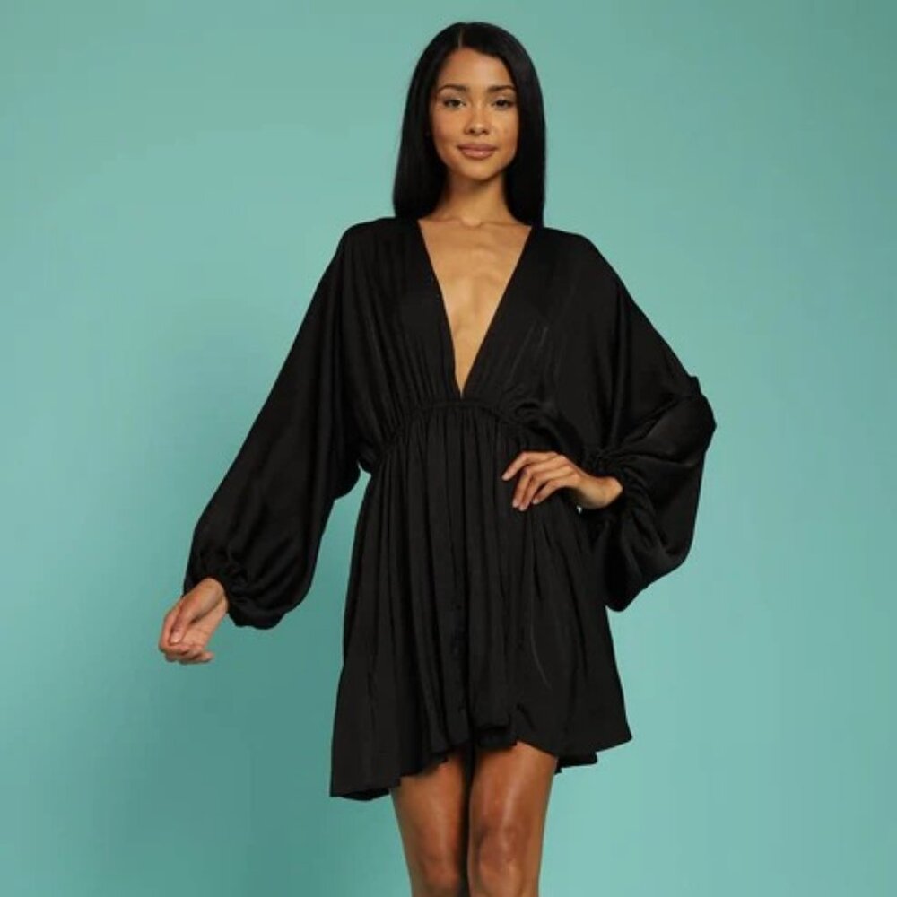 Lioness Black Midi Dress
